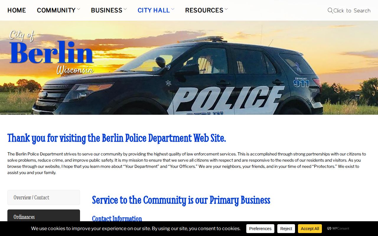 Berlin Police Department arrest-record source